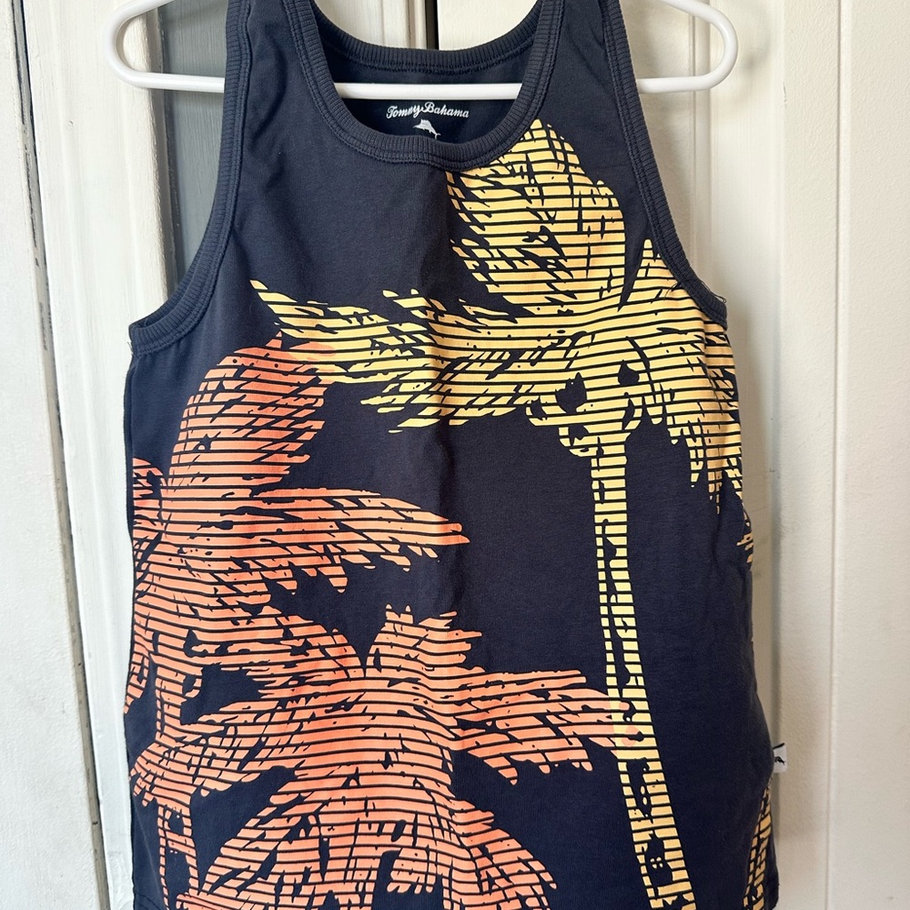 Tommy Bahama Boy Size Small Graphic Palm Print Cotton Tee